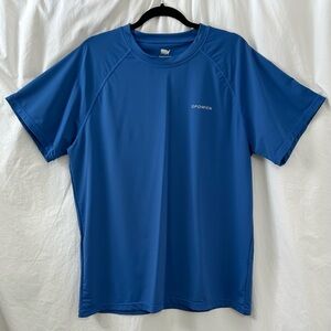 DPOWIEN Men’s XL Blue Short Sleeve Swim Rash Guard Quick Dry Beach Shirt